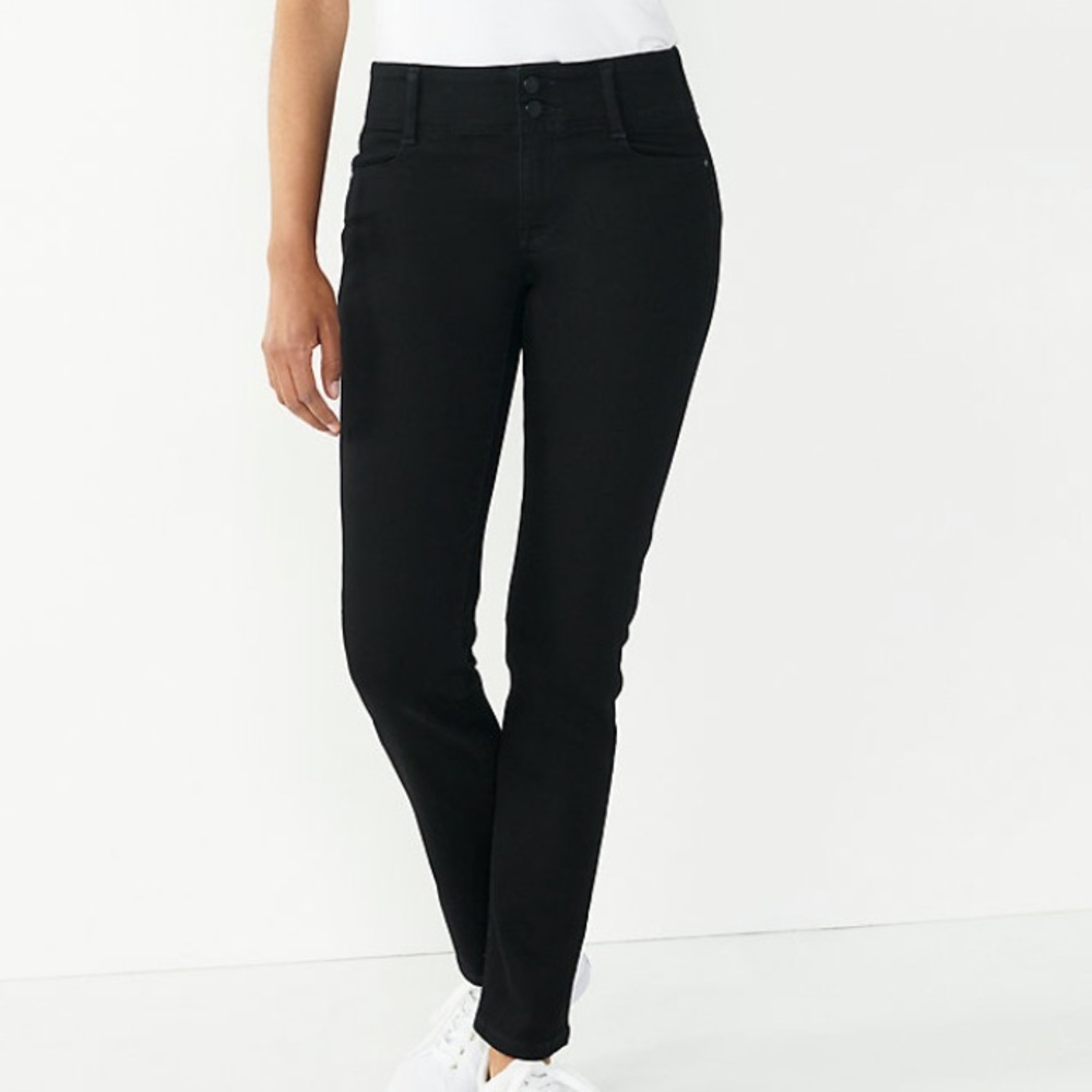 Nine West Tummy-Control Slim Straight Jean